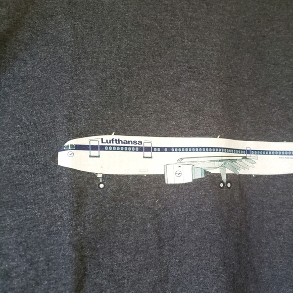 Lufthansa T-Shirt - Gray - Size L - Picture 2 of 4